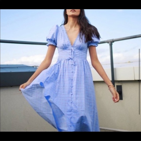 Hill House Dresses & Skirts - Hill House Sabrina nap dress Diana check blue NWT small